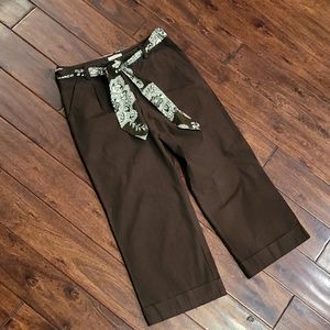 Talbots Brown Crop Pant 👖 Size 8
